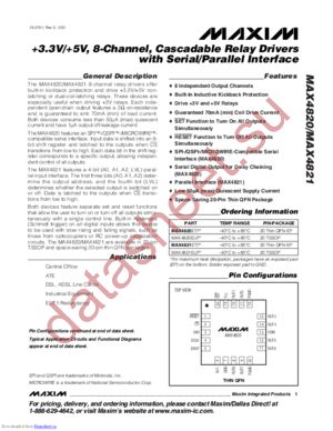 MAX4821EUPT datasheet  