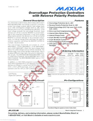 MAX4866LELT datasheet  