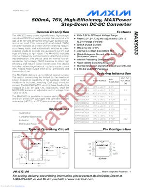 MAX5033AASAT datasheet  