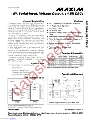 MAX545AESDT datasheet  