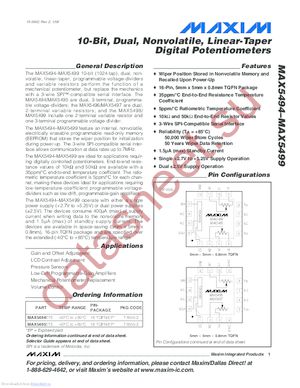 MAX5495ETET datasheet  