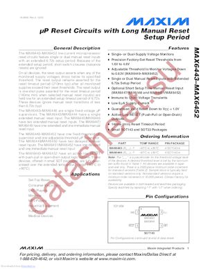 MAX6447UK31LT datasheet  