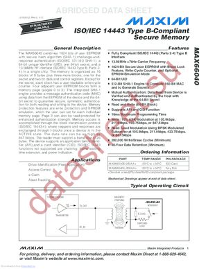 MAX66040 datasheet  