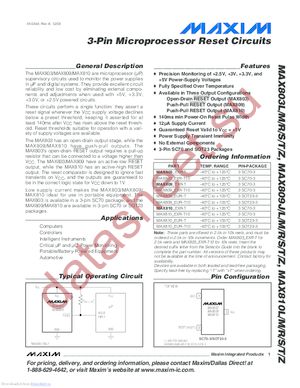 MAX809REURT datasheet  