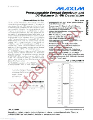 MAX9232EUM datasheet  