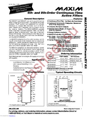 MAX274BEWIT datasheet  