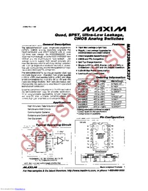 MAX327CSET datasheet  