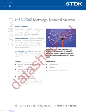 MBA-2060 datasheet  