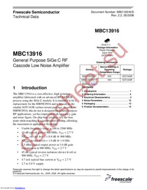 MBC13916-900EVK datasheet  
