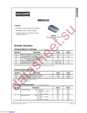 MBR0540-NL datasheet  