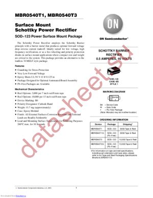 MBR0540T1H datasheet  