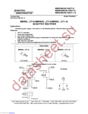 MBRB2080CT-G datasheet  