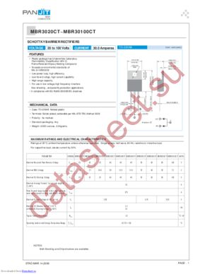 MBR3080CT datasheet  