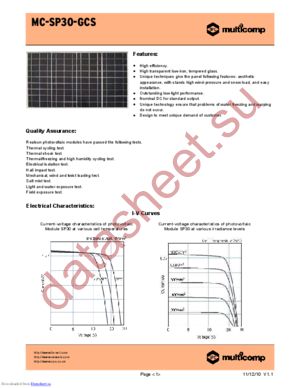 MC-SP30-GCS datasheet  