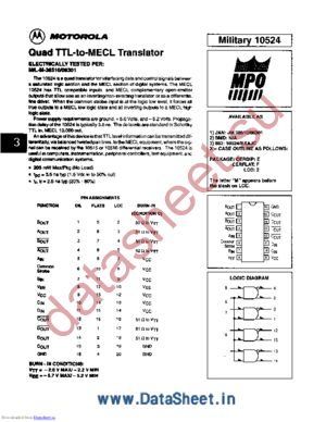 MC10524 datasheet  