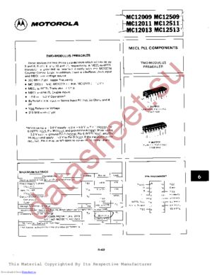 MC12011L datasheet  