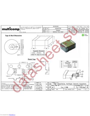 MC1206F105Z500CT datasheet  