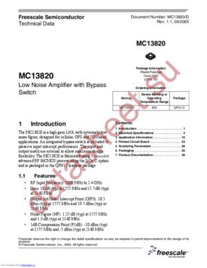 mc13820 datasheet скачать даташит
