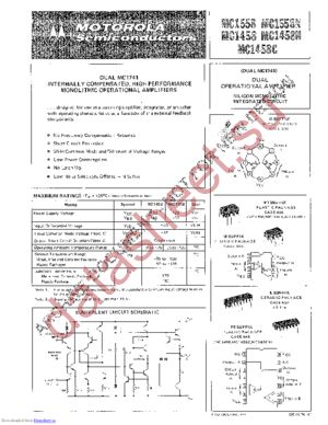 MC1458P2 datasheet  