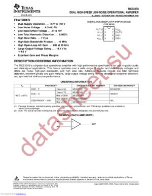 MC33078DGKTG4 datasheet  