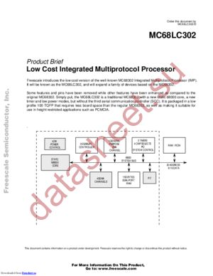 M68LC302CAF20VCT datasheet  