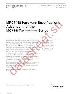 MC7448HX1250ND datasheet  