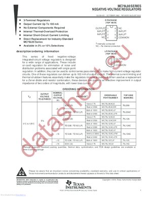 MC79L12CLPE3 datasheet  