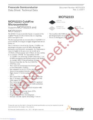 MCF52223CVM66J datasheet  
