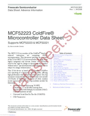 MCF52223 datasheet  