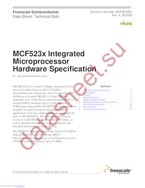 MCF5232CVM100J datasheet  