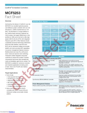 MCF5253CVM140 datasheet  