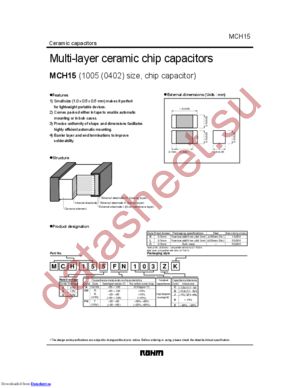 MCH155A0R5CK datasheet  