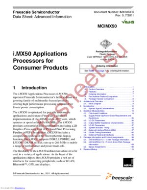 MCIMX507CVM8B datasheet  