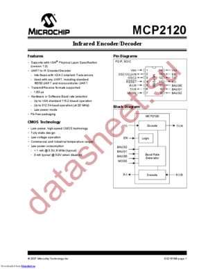 MCP2120-I/SLG datasheet  