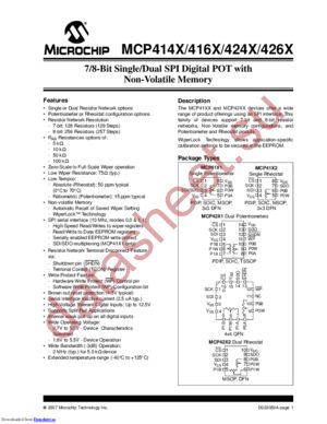 MCP4262T-104-E/UN datasheet  