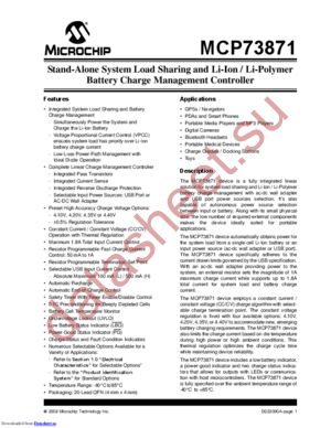 MCP73871-2AAI/ML datasheet  