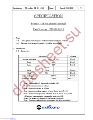 MCPE-031-10-13 datasheet  