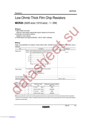 MCR25JZHFL2R20 datasheet  