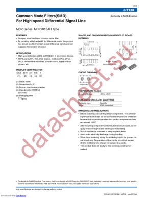 MCZ2010AH900 datasheet  