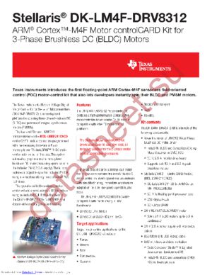 DK-LM4F-DRV8312 datasheet  