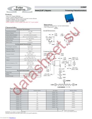 P3296P-1-105LF datasheet  