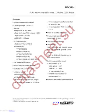 MLC852A datasheet  