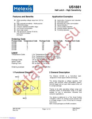 US1881ESE-AAA-000-RE datasheet  