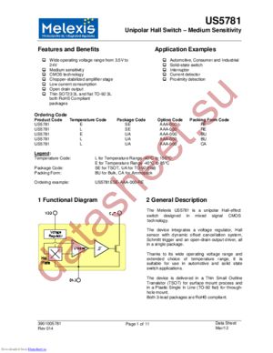 US5781LUA-AAA-000-BU datasheet  