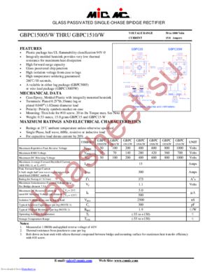 GBPC1510/W datasheet  