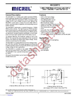 MIC2287C-34YML datasheet  