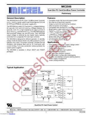 MIC2568-0YSM TR datasheet  