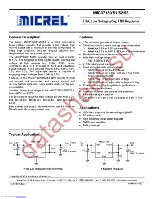 MIC37150-1.5WR TR datasheet  