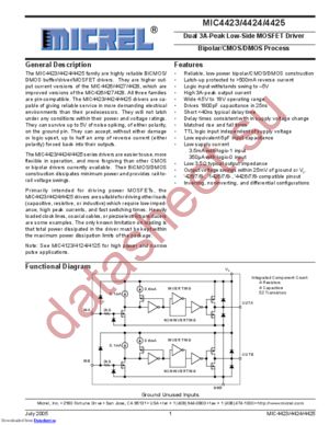 MIC4423CWM TR datasheet  