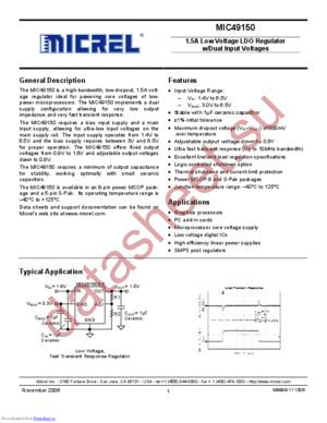 MIC49150-1.5YMM datasheet  